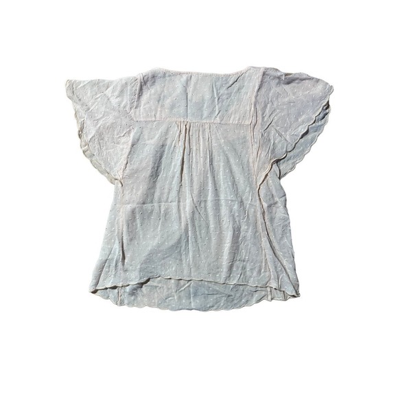 Anthropologie Maeve Women's Pink Flutter Sleeve Top. Light Pink. Sz. 0. - Picture 2 of 6